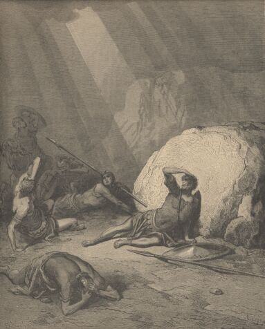 Illustration Showing SAUL'S CONVERSION, from The Bible (New Testament)  - drawing by Gustave Dore - 095th.jpg (31K)