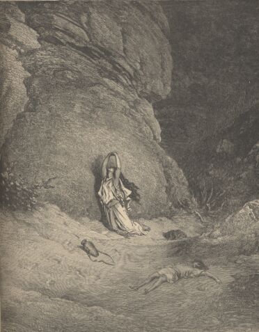 The Old Testament - HAGAR IN THE WILDERNESS. - by Gustave Dore - 010th.jpg (35K)